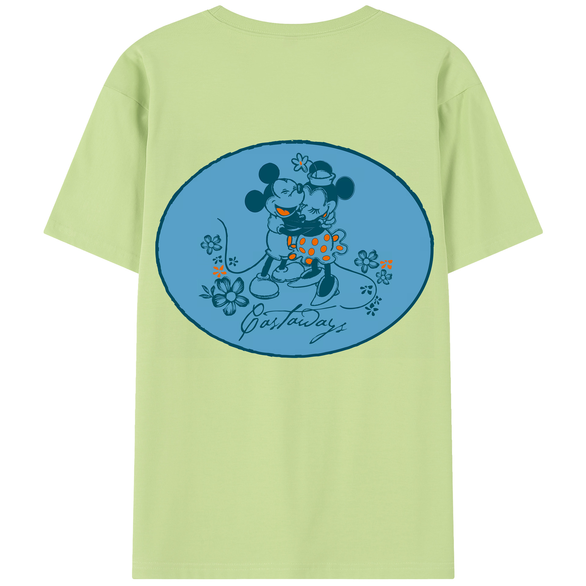 （画像用） ミッキーマウス Mickey Mouse 綿100％半袖Tシャツ（背面プリント）
